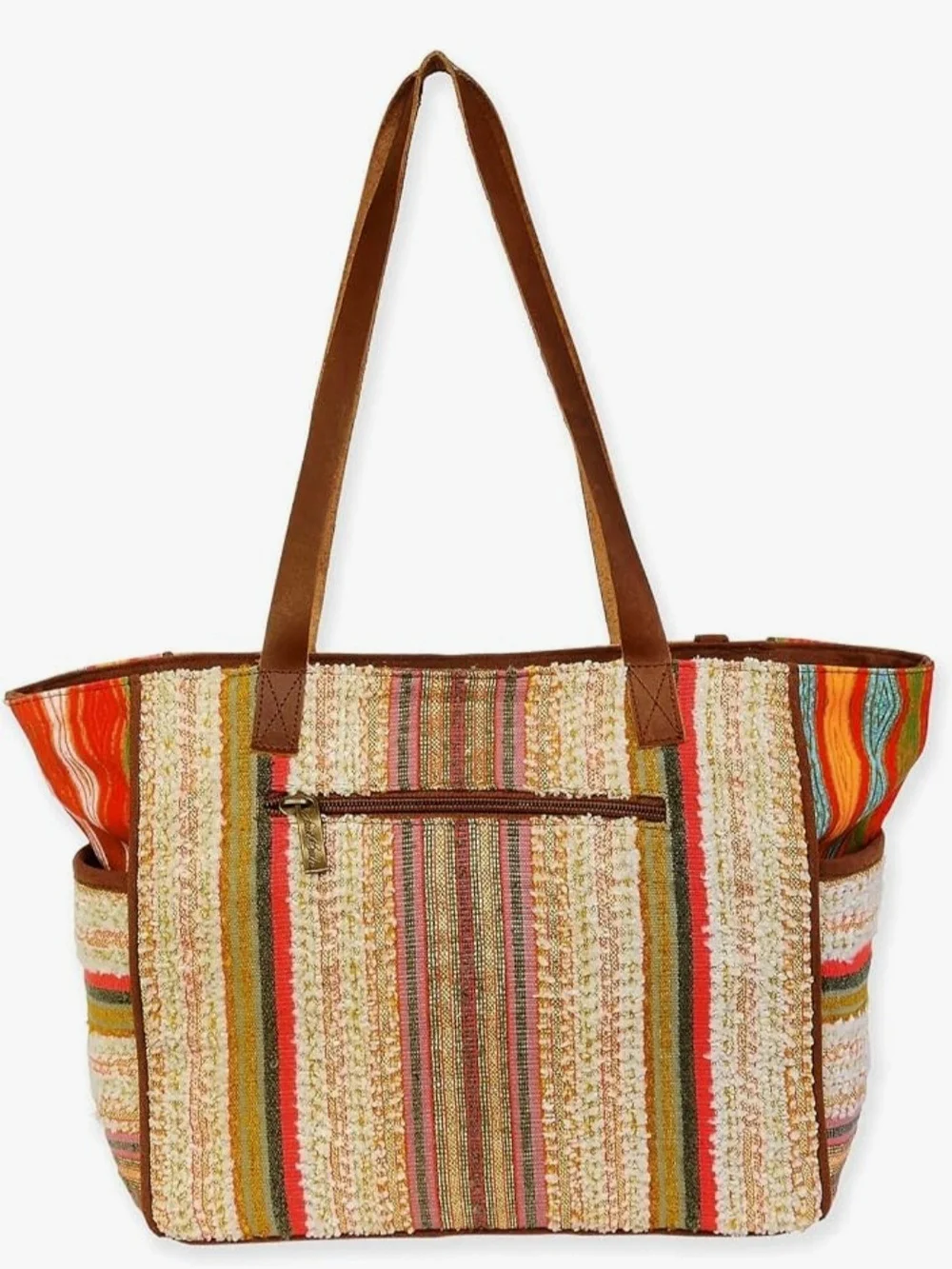 Embroidered Laurel Burch Horse Motif Tote in Multicolor